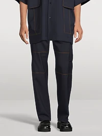 Tropical Wool Cargo Pants