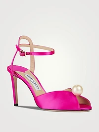 Sacora 85 Satin Heeled Sandals