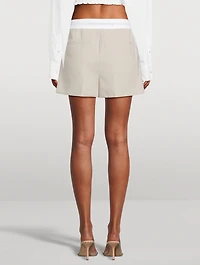 Wool Pleated Shorts