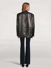 Boxy Leather Blazer