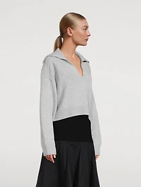 Aksi Wool And Cashmere Polo Sweater