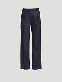 Amoya Wide-Leg Trousers Pinstripe Print
