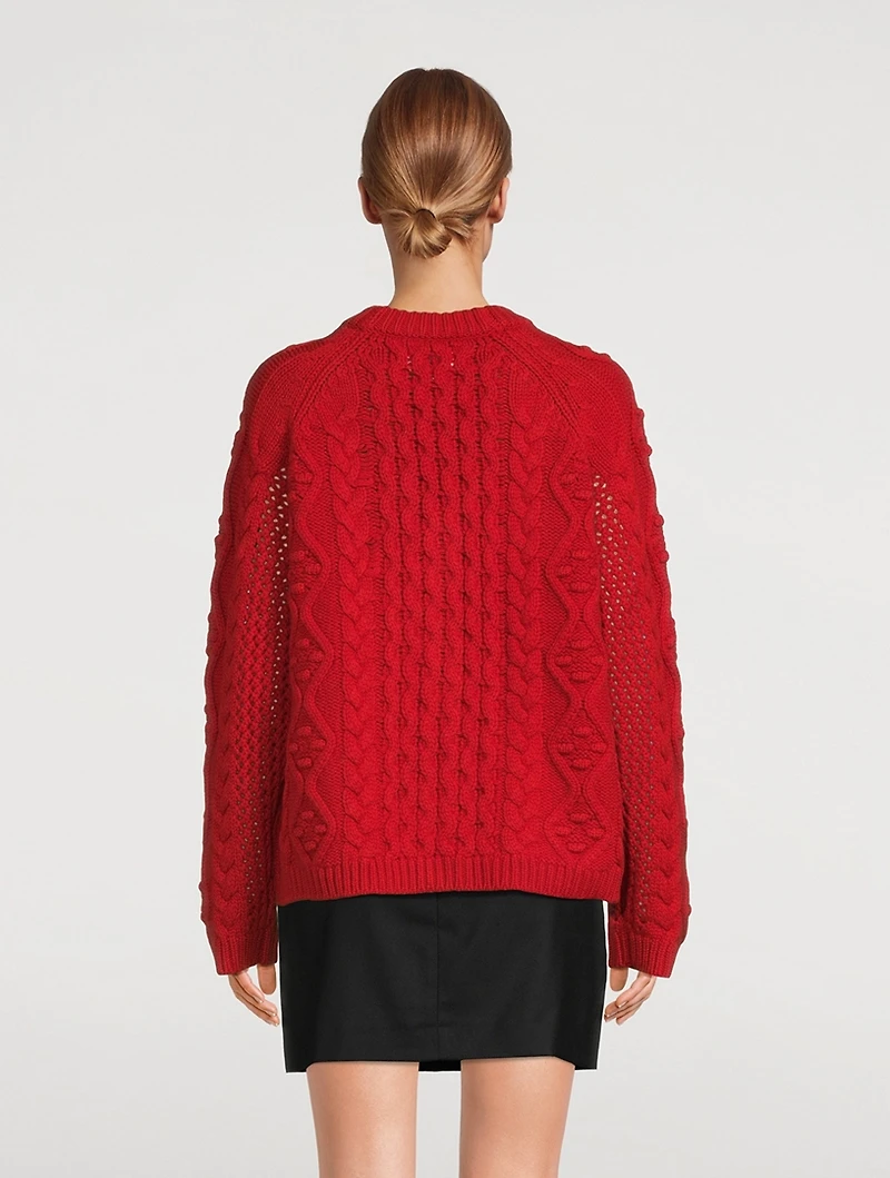 Kuma Cable-Knit Wool And Cashmere Cardigan
