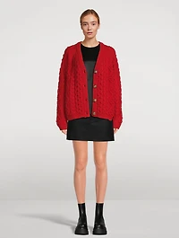 Kuma Cable-Knit Wool And Cashmere Cardigan