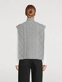 Liia Cable-Knit Wool And Cashmere Bib