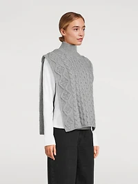 Liia Cable-Knit Wool And Cashmere Bib