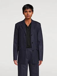 Senja Blazer Pinstripe Print