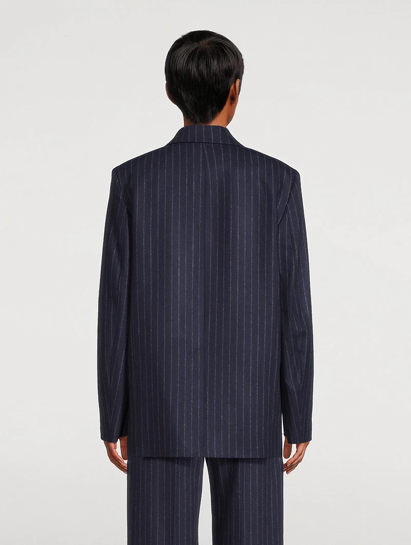 Senja Blazer Pinstripe Print