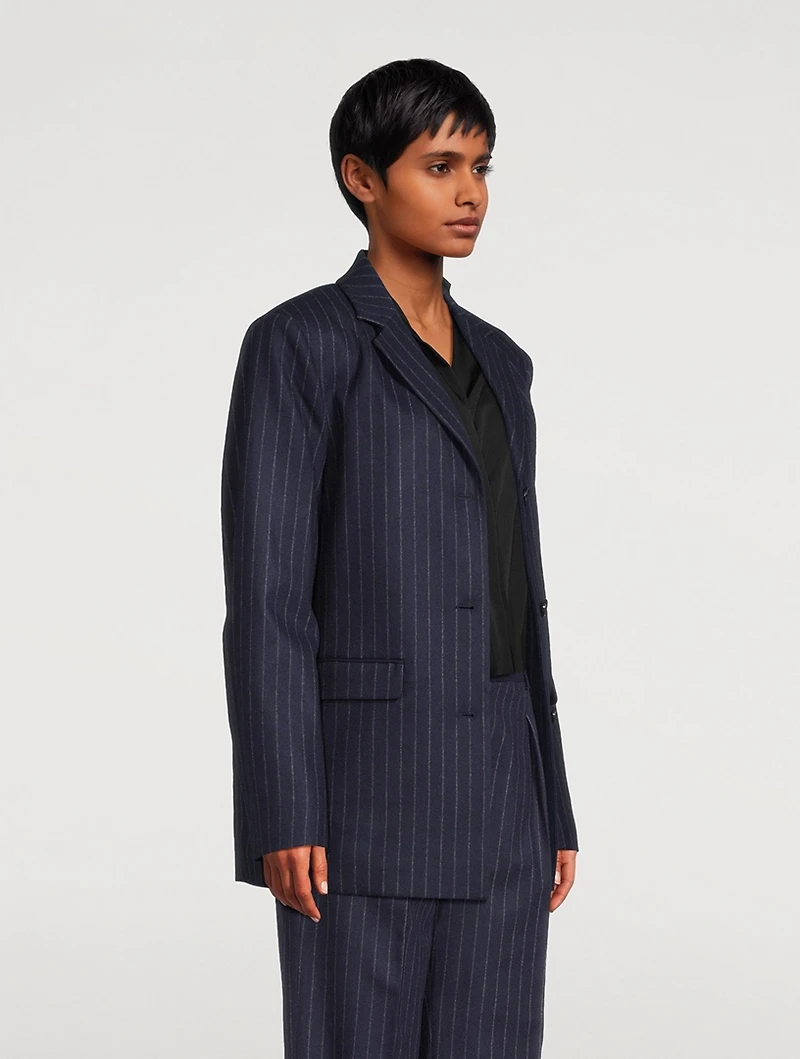 Senja Blazer Pinstripe Print