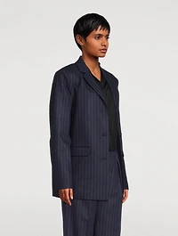 Senja Blazer Pinstripe Print