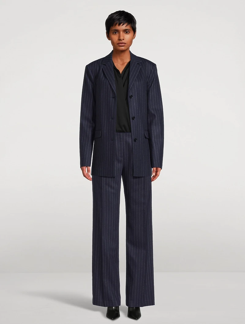 Senja Blazer Pinstripe Print