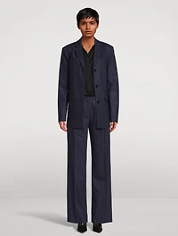 Senja Blazer Pinstripe Print