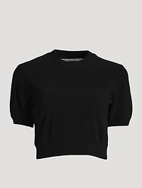 Ribbed Chenille Short-Sleeve Sweater