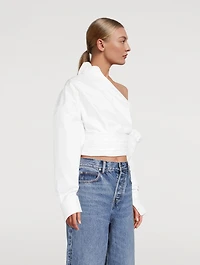 Asymmetric Wrapped Shirt