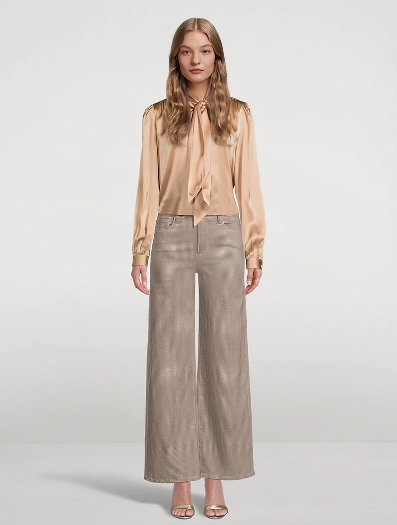 Femme Tie-Neck Silk Blouse