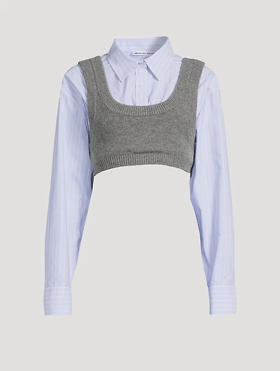 Boiled Wool Layered Knit Camisole