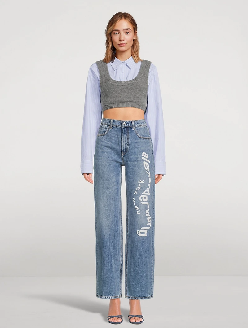 Boiled Wool Layered Knit Camisole