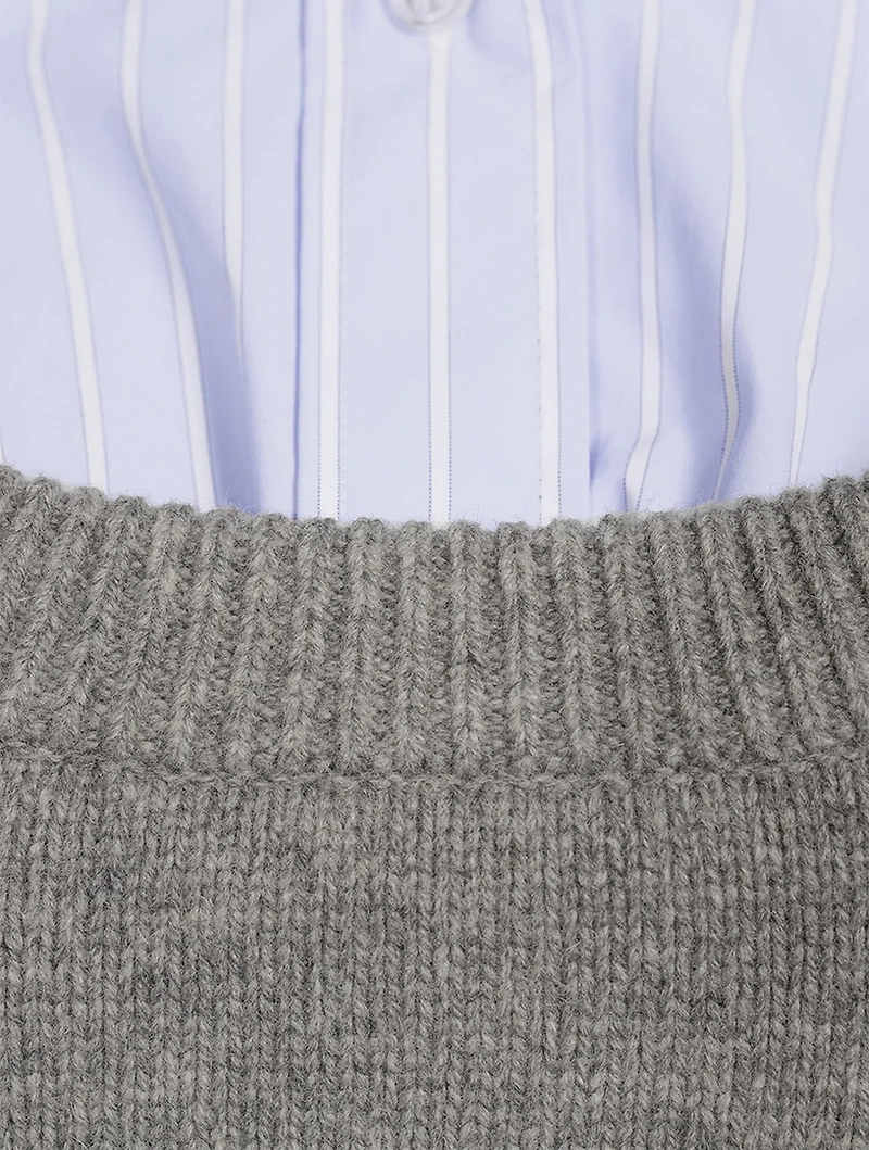 Boiled Wool Layered Knit Camisole