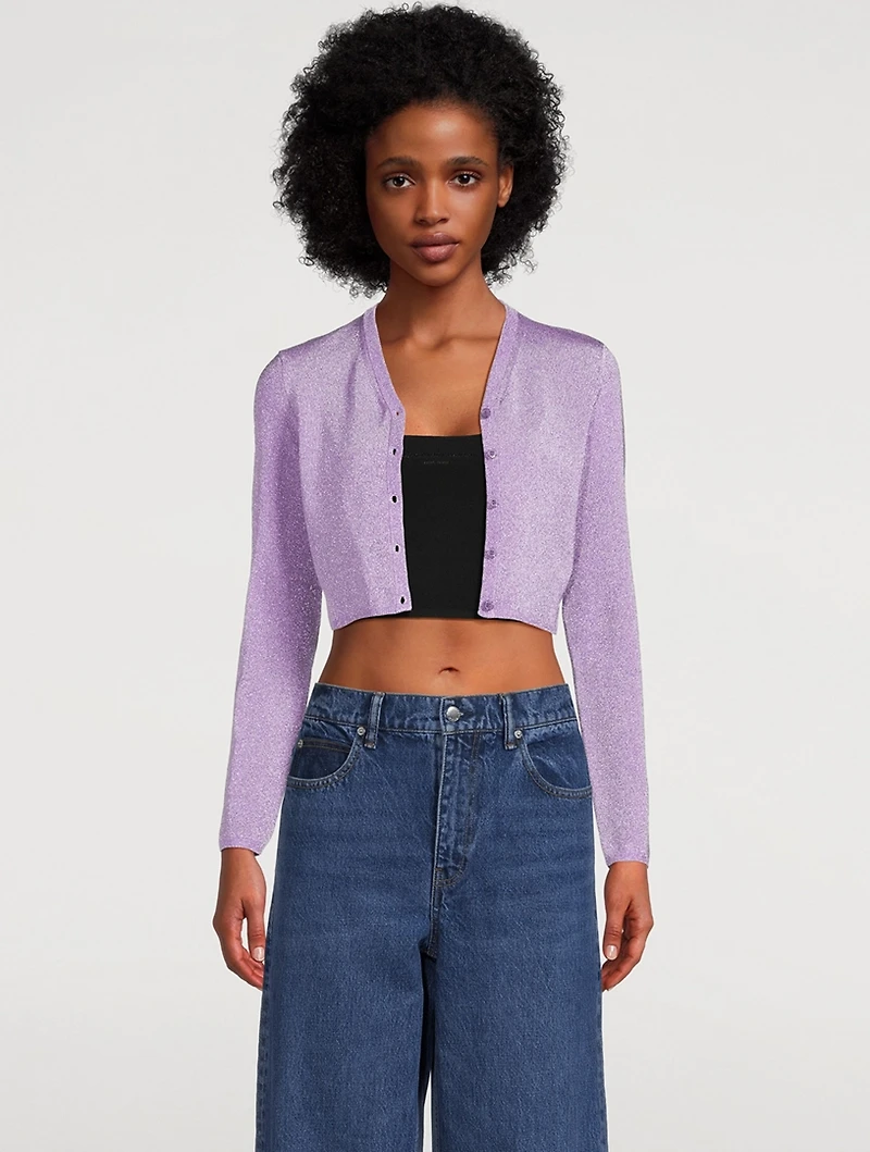 V-Neck Cardigan With Embossed Logo