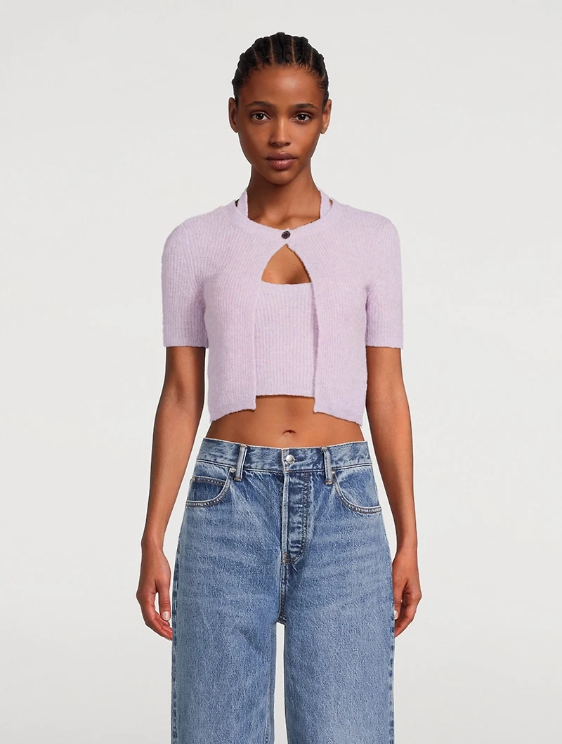 Rib-Knit Halter Twinset