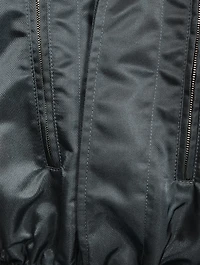Nylon Long-Sleeve Bodysuit With Hood