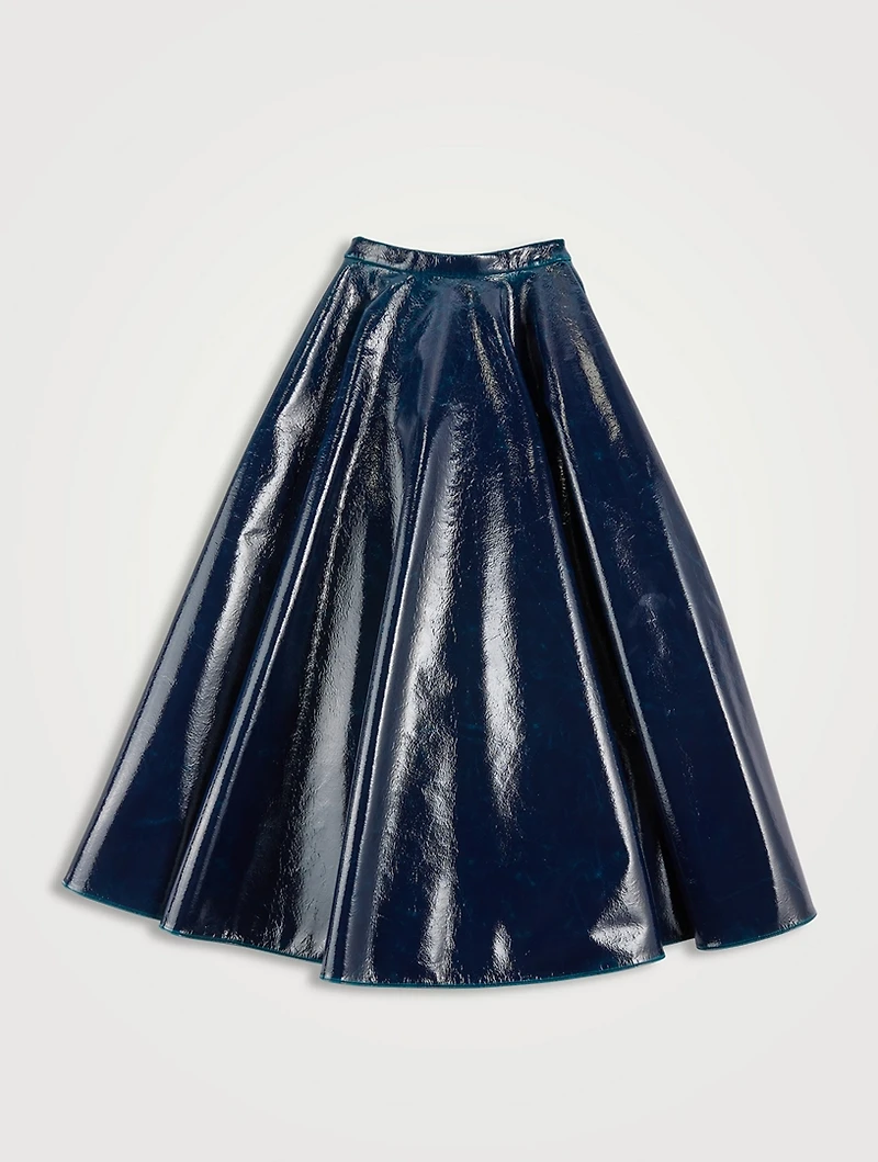 Mirror Wool Midi Skirt
