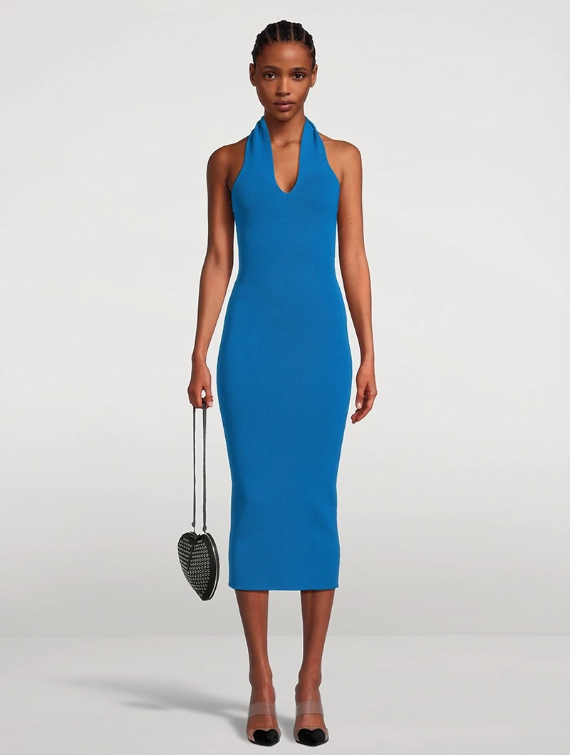 Knitted Cross Midi Dress