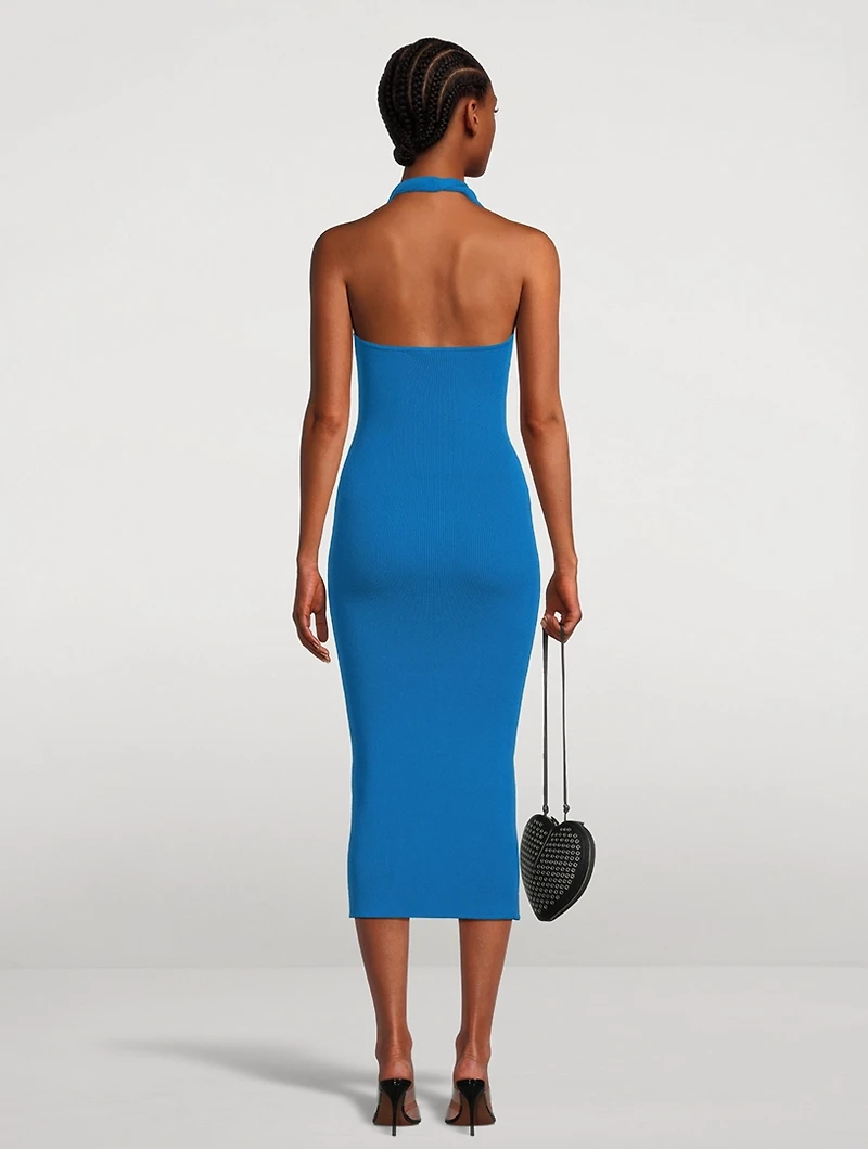 Knitted Cross Midi Dress
