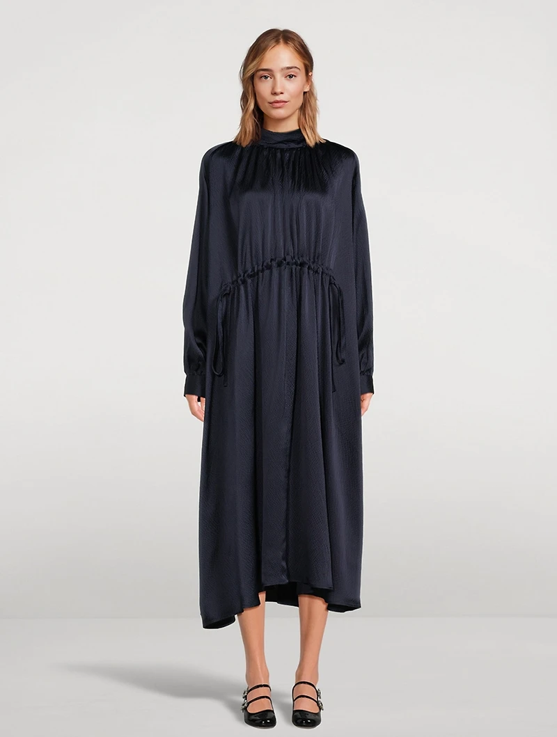 Hanley Drawstring Silk Dress