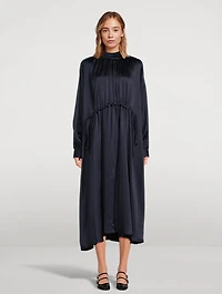 Hanley Drawstring Silk Dress