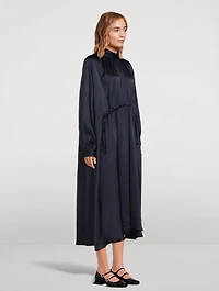 Hanley Drawstring Silk Dress