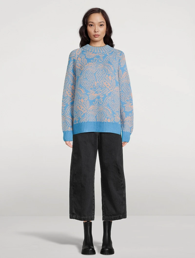 Strada Jacquard Alpaca Sweater