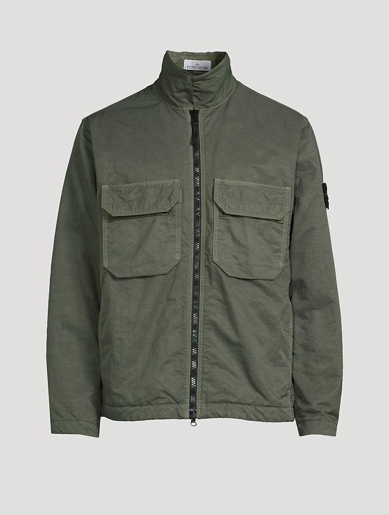 Nylon Twill Shirt Jacket