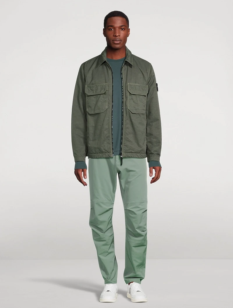 Nylon Twill Shirt Jacket