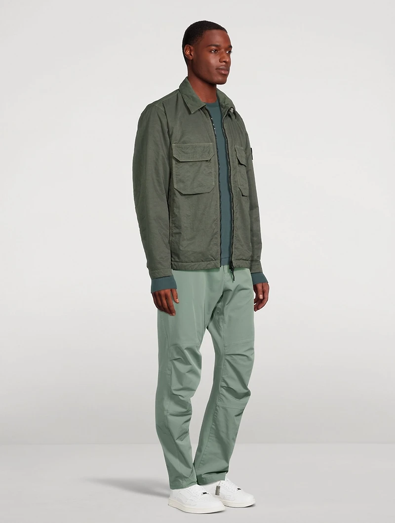 Nylon Twill Shirt Jacket