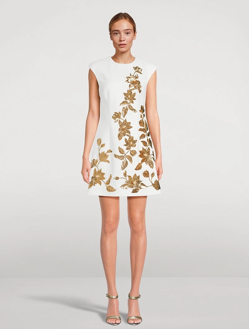 Versailles Sequin-Appliqué Mini Dress