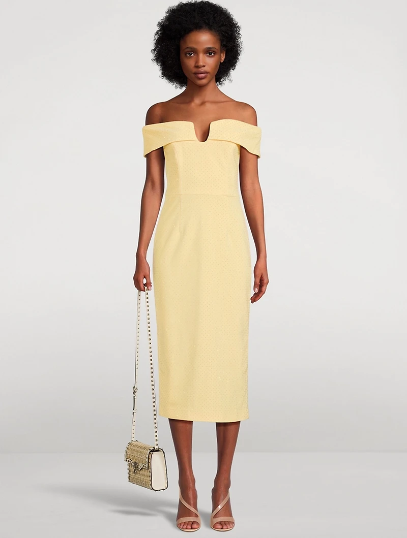 Lumiere Embellished Off-The-Shoulder Dress