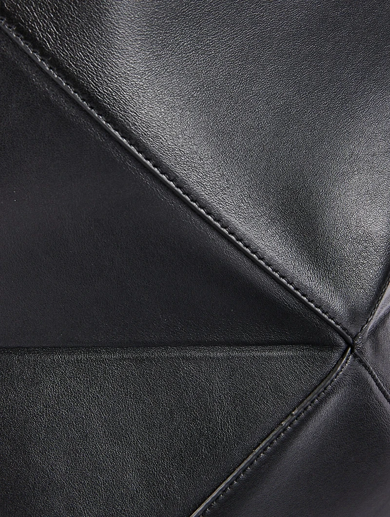 Puzzle Leather Tote Bag