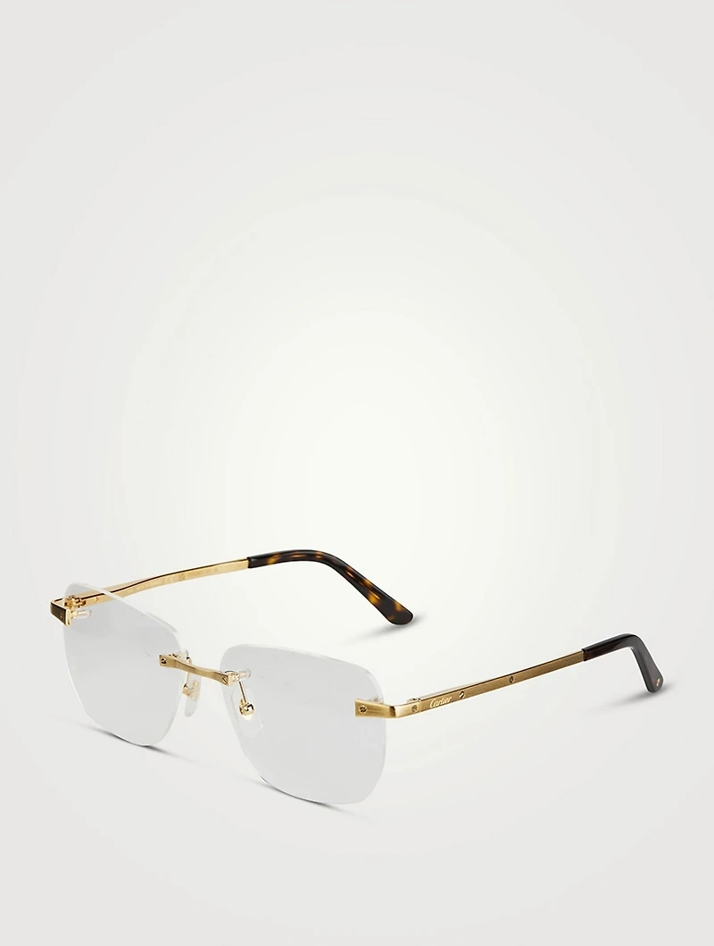 Love Rimless Square Optical Glasses
