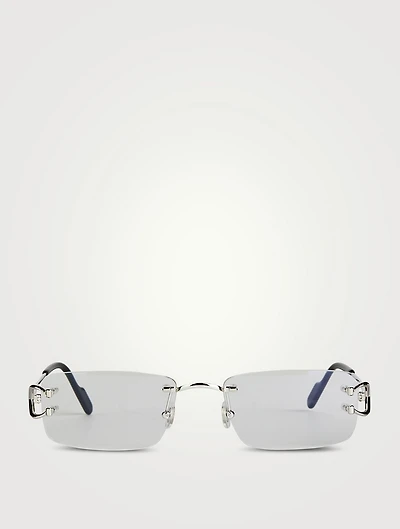 Rimless Rectangular Optical Glasses