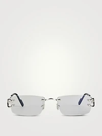 Rimless Rectangular Optical Glasses