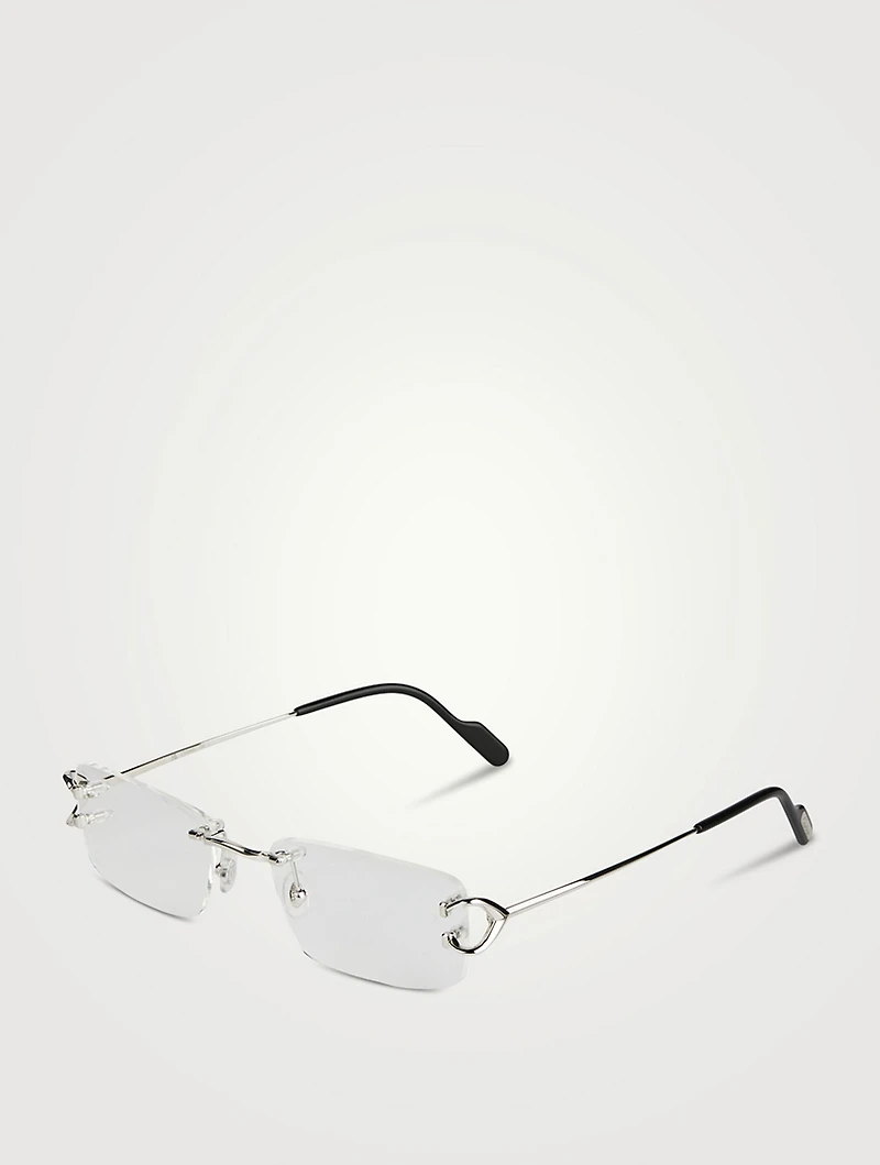 Rimless Rectangular Optical Glasses