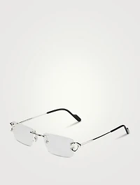 Rimless Rectangular Optical Glasses