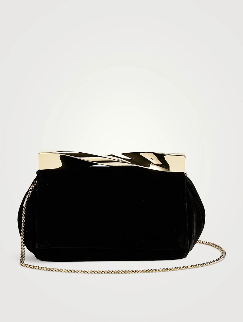 Mini Twist Velvet Clutch