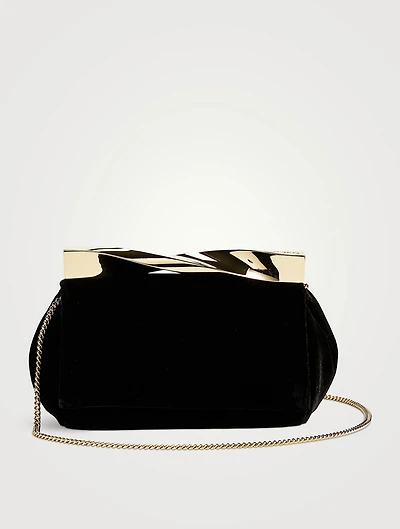 Mini Twist Velvet Clutch