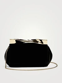 Mini Twist Velvet Clutch