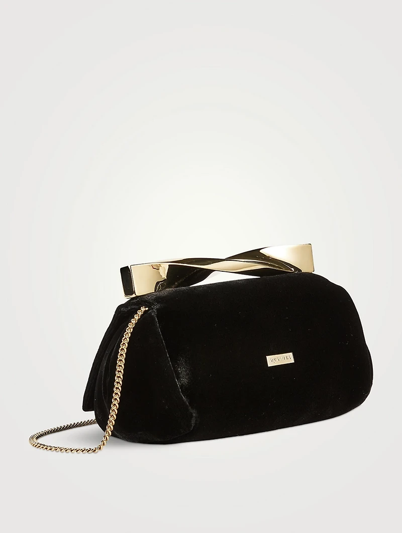Mini Twist Velvet Clutch