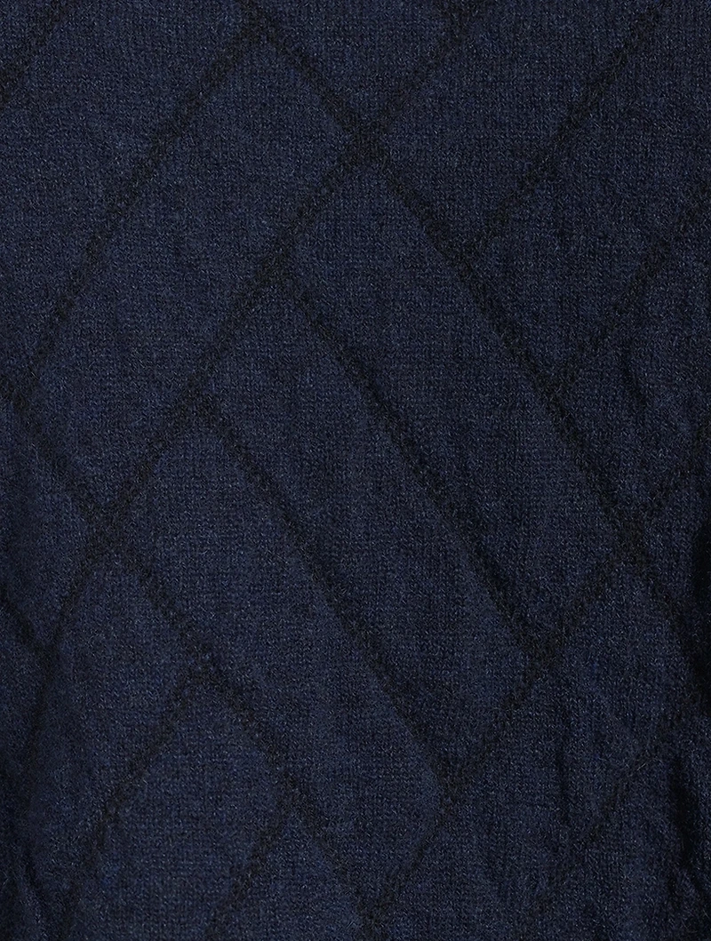 Monks Quilted Cashmere Sweater