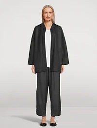 Zip-Front Wool Hoodie