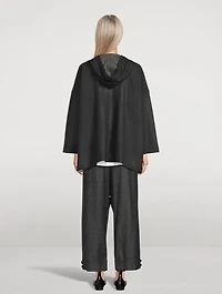Zip-Front Wool Hoodie